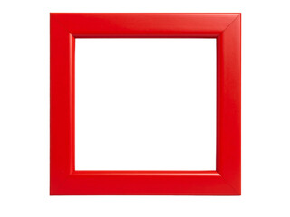 red wooden picture frame