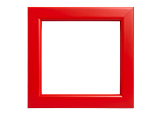 red wooden picture frame