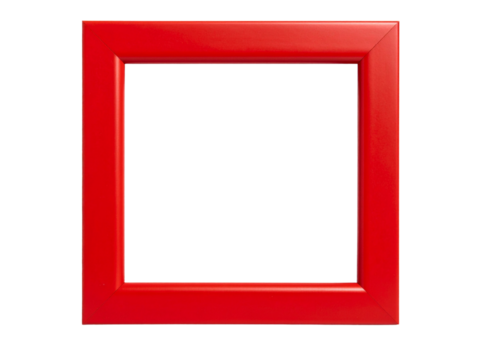 red wooden picture frame - Powered by Adobe