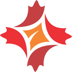 vector illustration of a red fox with wings