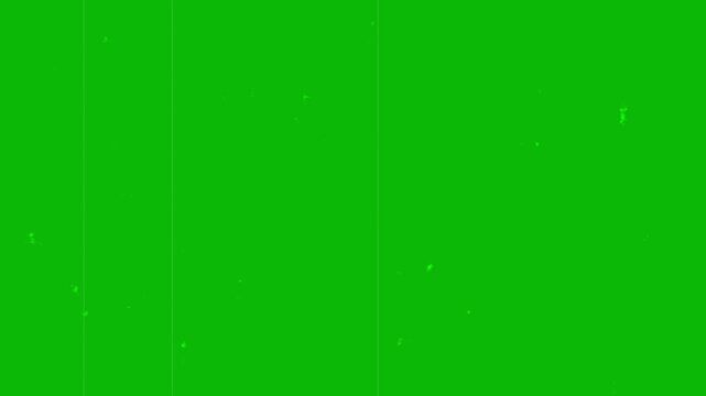 Old film tape defects noise, grunge film strip frame, Dust, grain texture overlay,  Retro vintage old damaged tape. Animated Super 8 mm scratches border frames  flickering on green screen, 