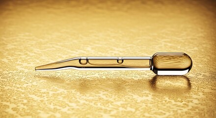 Luxurious gold extraction with pharmaceutical grade clear glass dropper