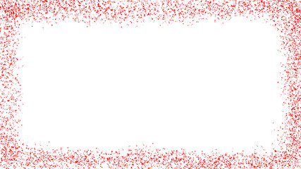 Red glitter Particles Frame dots border overlay