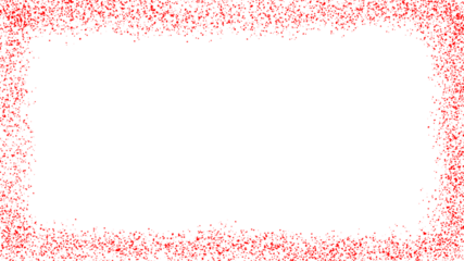 Red glitter Particles Frame dots border overlay