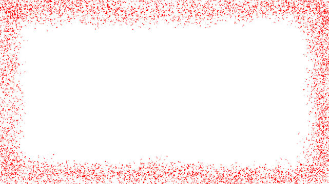 Red glitter Particles Frame dots border overlay