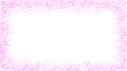 Pink Glitter Particles Frame Sparkling Luxury Pink Dots Border