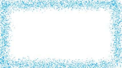 Blue glitter Particles Frame dots border overlay