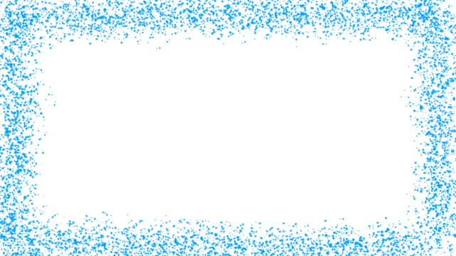 Blue glitter Particles Frame dots border overlay