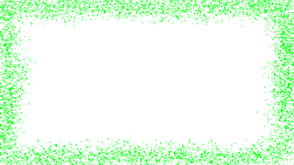 Green glitter Particles Frame dots border overlay