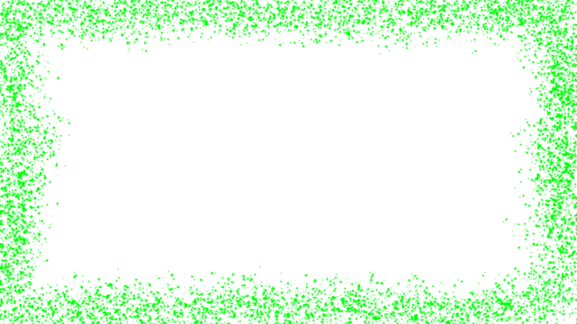 Green glitter Particles Frame dots border overlay