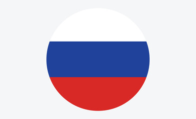 Russia flag symbols. National flag icon. The national flag of Russia. Round, square, waving 