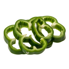green pepper isolated on white