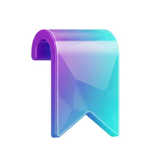 Professional 3D bookmark icon with vibrant gradient design for modern digital interfaces