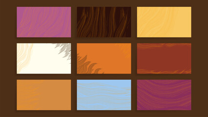 Autumn Abstract Rectangle Vector Backgrounds Set