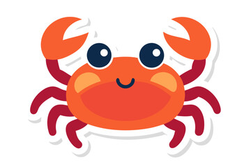 cartoon crab with a sign