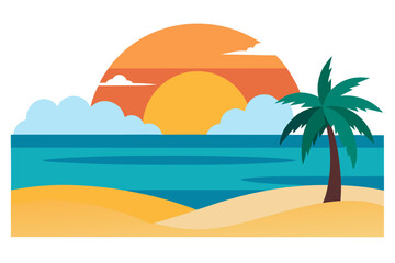 beach with palm trees