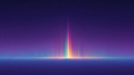 A vibrant spectrum of colors emerging from a dark gradient background, creating an ethereal atmosphere.