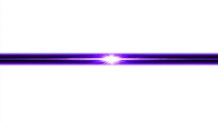 Vibrant purple light beam shining across a white background, creating an energetic and ethereal effect.
