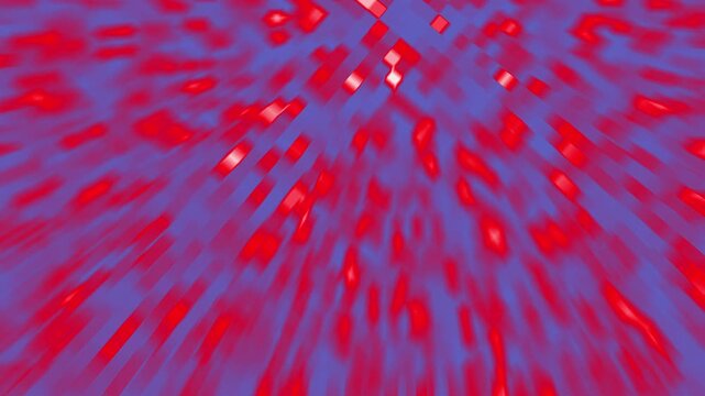Fast motion effect with glowing red and blue pattern