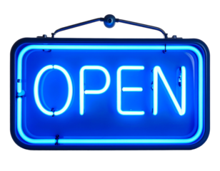 Open sign neon light