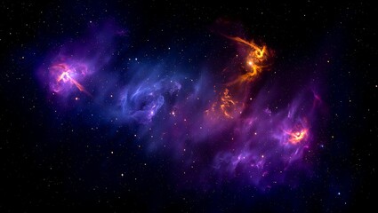 Magnificent Nebula in Deep Space with Vibrant Colors and Stellar Dust Exploring the Cosmos