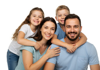 Happy Family of Four – Symbol of Love, Unity, and Togetherness