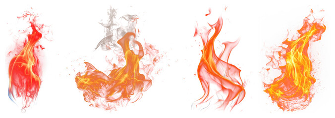Vibrant fiery flames illustration