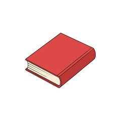 Red book on white background