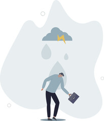 Fototapeta premium Having bad day, disappointed work, discourage or depression, failure feeling bad or difficulty,life and employment of people.