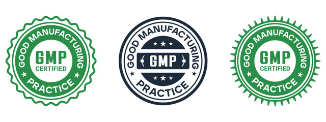 GMP Certified Good Manufacturing Practice Badge Design