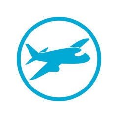 Airplane icon isolated on transparent background