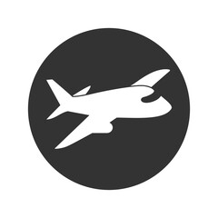 Airplane icon isolated on transparent background