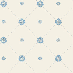 Seamless pattern repeat design for wallpaper, fabric and product packaging, English country cottage countryside style motif