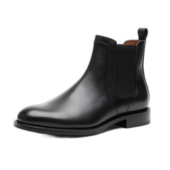 black leather shoes