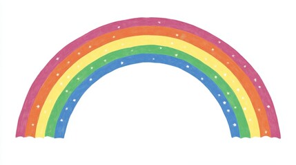 Obraz premium Vibrant Arch of Colorful Spectral Segments on White Background, Artistic Pattern, Beautiful Design