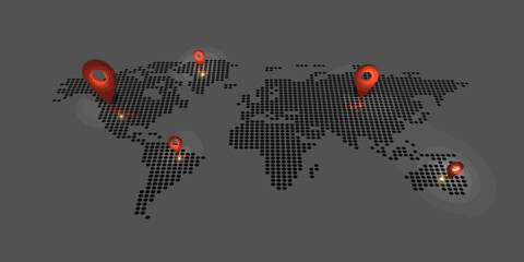 Obraz premium USA map illustration on white