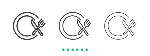 Restaurant icon. Thin line icon vector