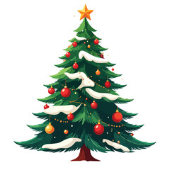 christmas tree on white background