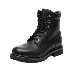 black leather boots
