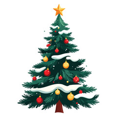 christmas tree isolated on white