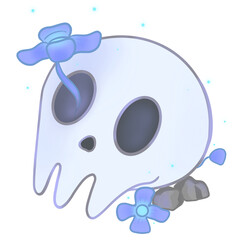 flower on the skull