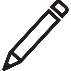 Pencil icon isolated on white background