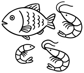 Vector illustration of a fish