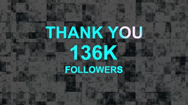 Thank you, 136.k or seventy-three thousand followers celebration design, Social Network friends, followers celebration background