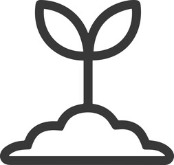 Plant growth or environmental sustainability icon
