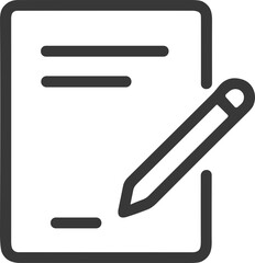 Editable document or content writing icon