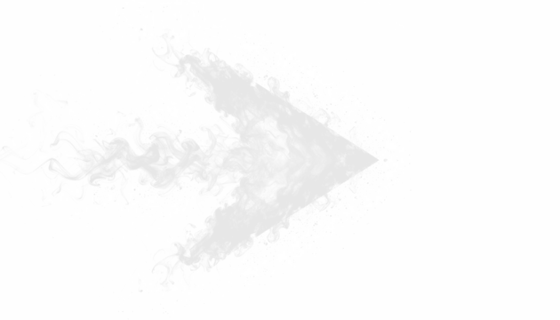 A transparent PNG of white smoke forming a bold right-pointing arrow, ideal for dynamic design projects, overlays, and creative illustrations. - Powered by Adobe