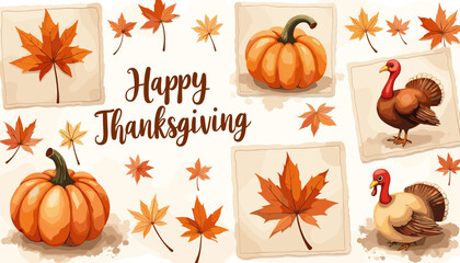 thanksgiving postcard, thanksgiving card, thanksgiving banner, thanksgiving poster, thanksgiving pattern, thanksgiving illustration, thanksgiving clipart, pumpkin, autumn, halloween, fall, thanksgivin