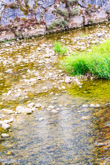 Rio Sella en Cangas de Onís, Asturias, España.