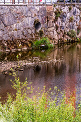 Rio Sella en Cangas de Onís, Asturias, España.